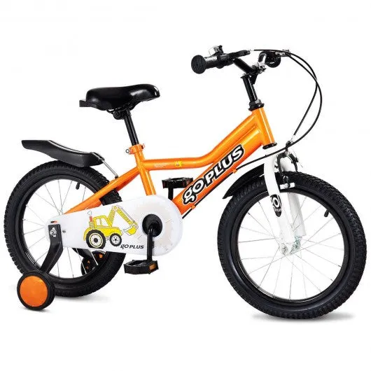 12" Kids Bike for Outdoor Sports with Training Wheel-Orange