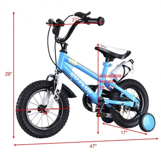 16" Children Boys & GirlsFreestyle Bicycle w/ Training Wheels-Blue