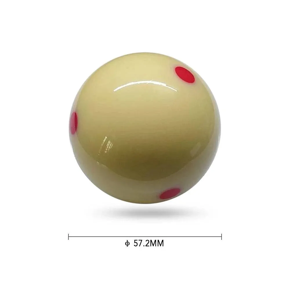 1PC White Cue Ball 57.2MM Resin Billiard Snooker Redpoint Practice Training Pool Ball Good Replacement For Training and Playing