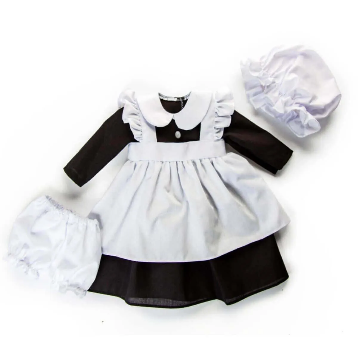 4 Piece Scullery Kitchen Maid Outfit, Doll Clothes for 18 Inch Dolls