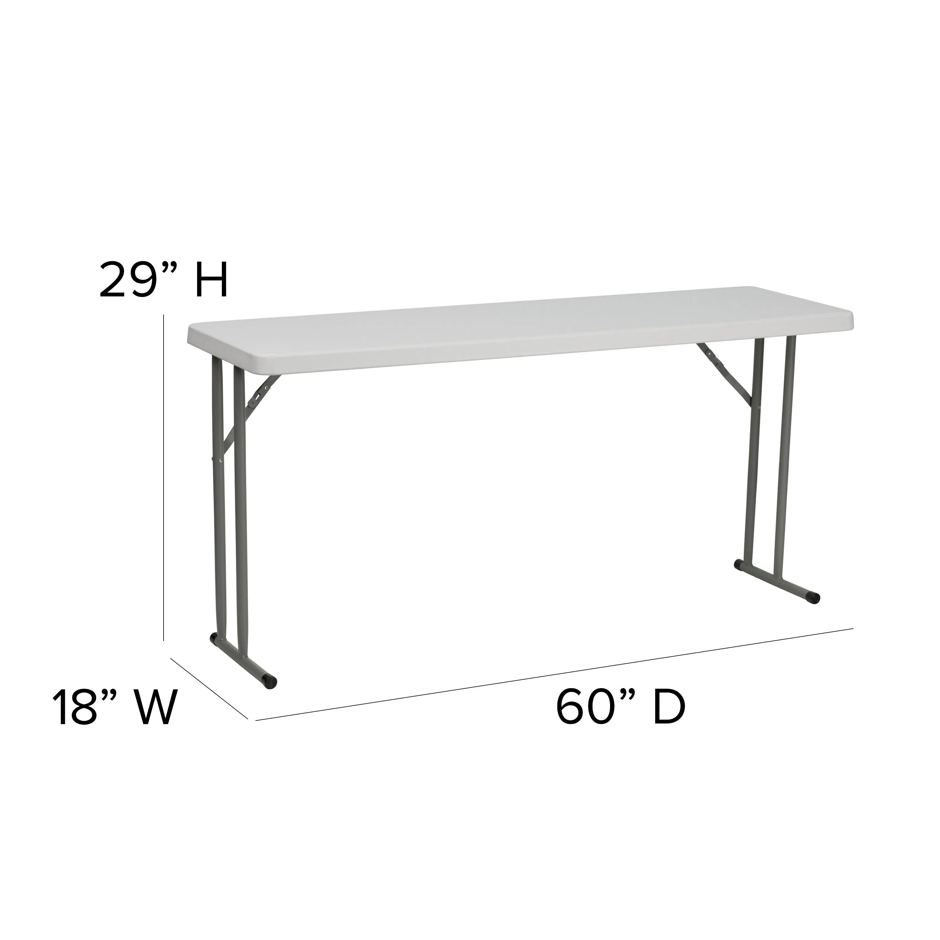 5-Foot Plastic Folding Training Table