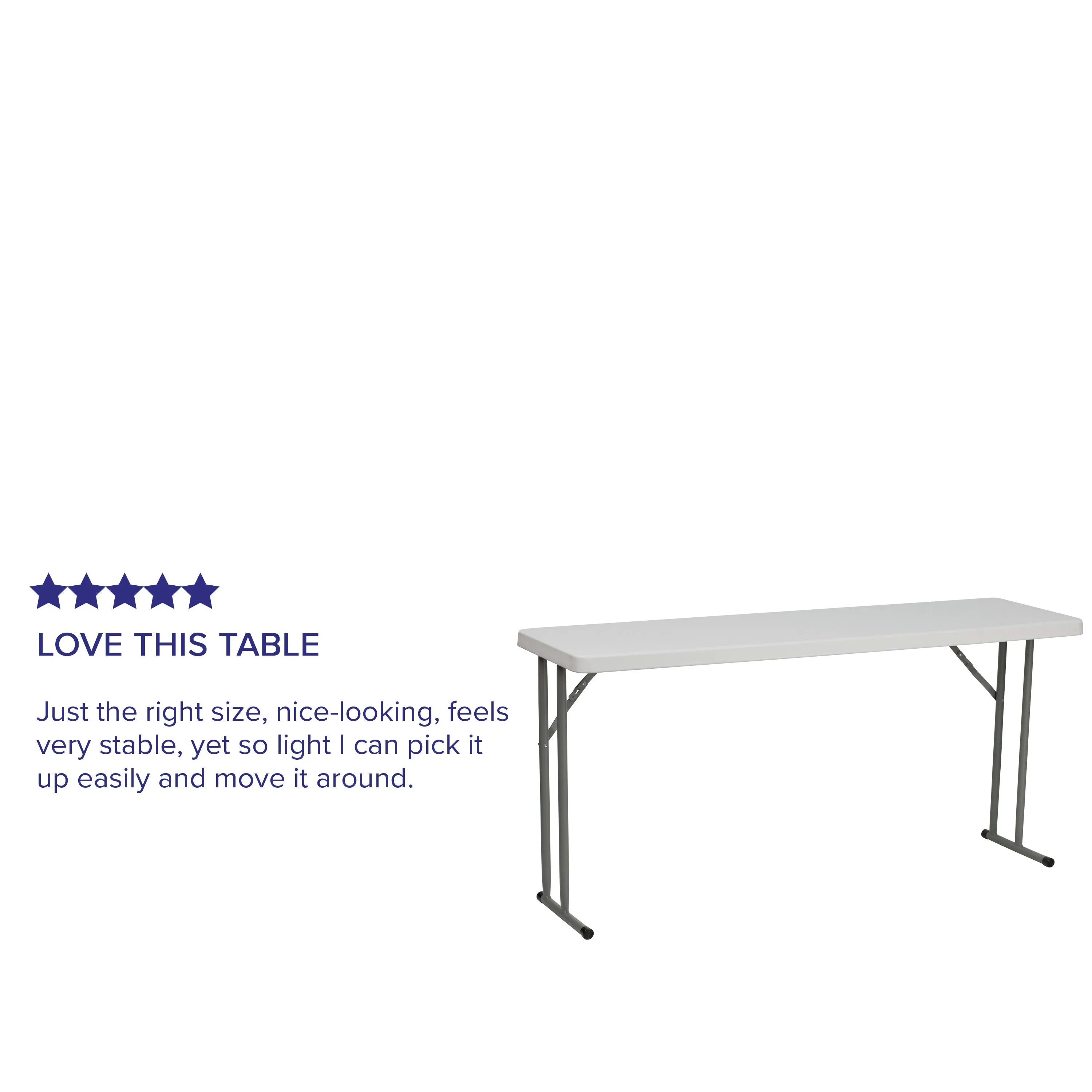 5-Foot Plastic Folding Training Table