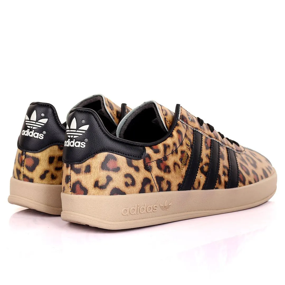 AD Broomfield Classic Leopard Skin Designed Lace Up Sneakers