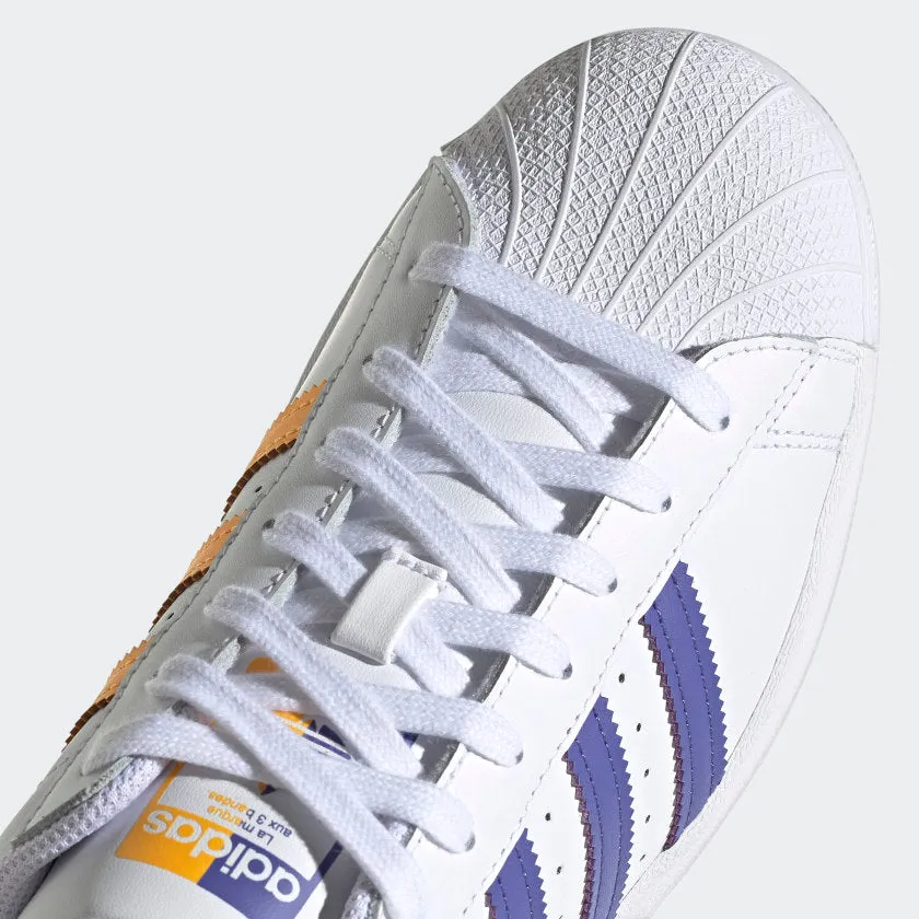 Adidas Original SUPERSTAR Men’s - WHITE /PURPLE /YELLOW