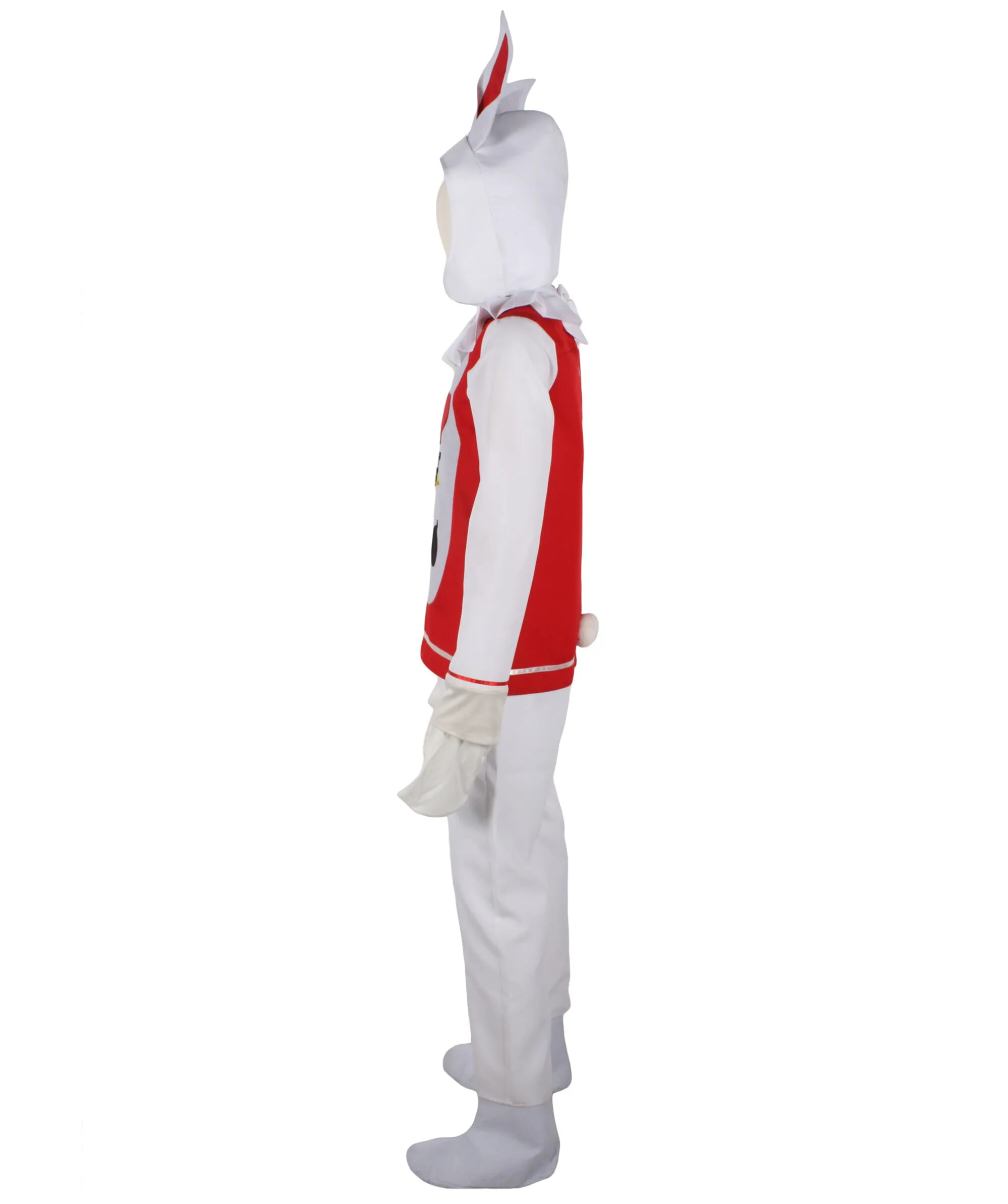 Adult Men's Red and White Rabbit Mascot Bunny Costume Suit | Perfect for Halloween| Flame-retardant Synthetic Fabric