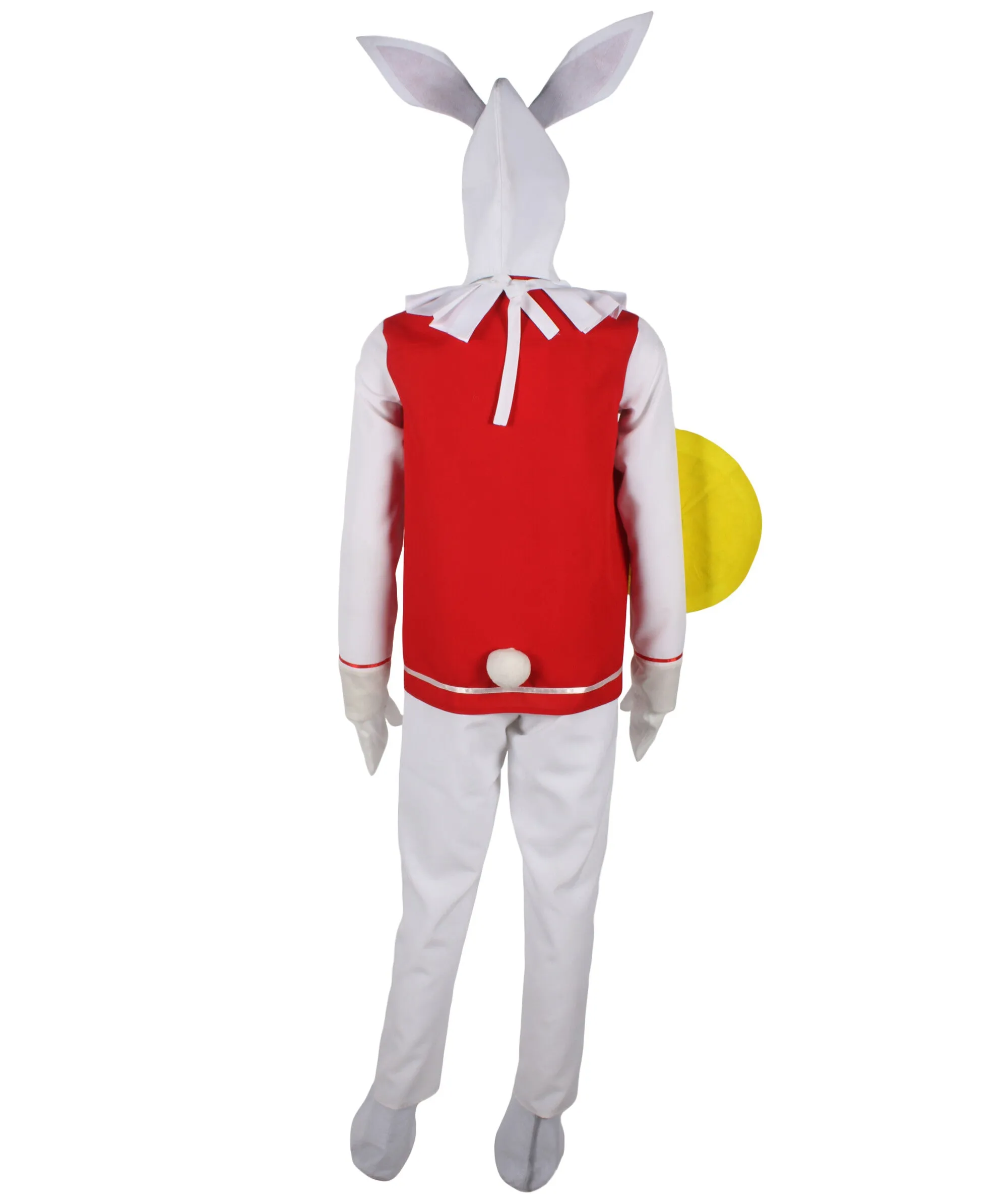 Adult Men's Red and White Rabbit Mascot Bunny Costume Suit | Perfect for Halloween| Flame-retardant Synthetic Fabric