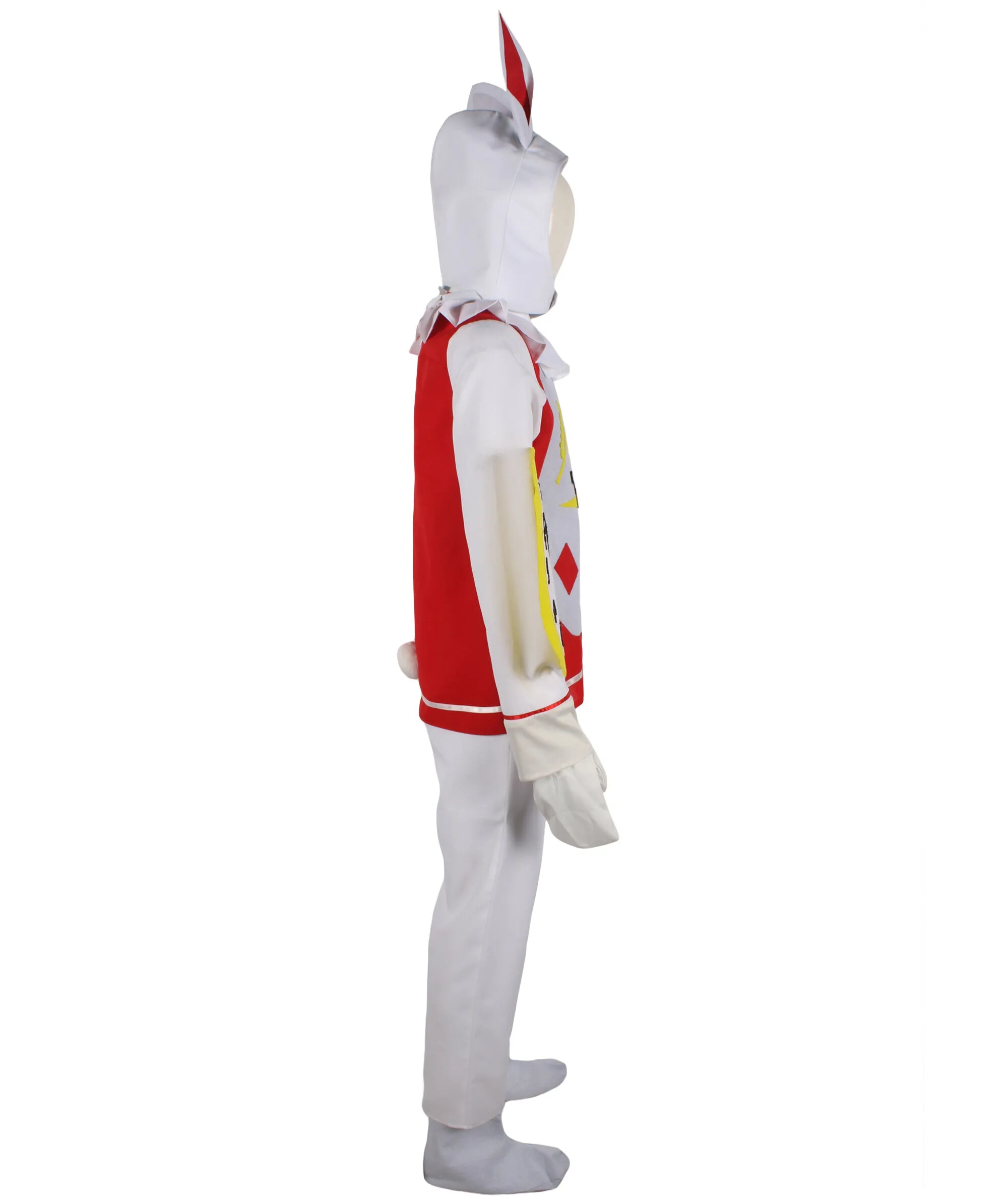 Adult Men's Red and White Rabbit Mascot Bunny Costume Suit | Perfect for Halloween| Flame-retardant Synthetic Fabric