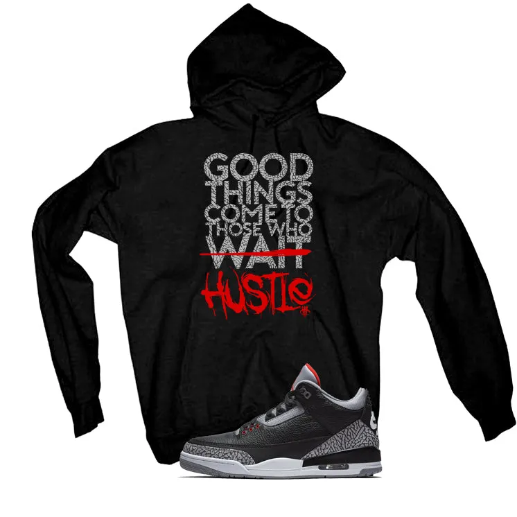 Air Jordan 3 Black Cement Black T-Shirt (Good Things)| illcurrency