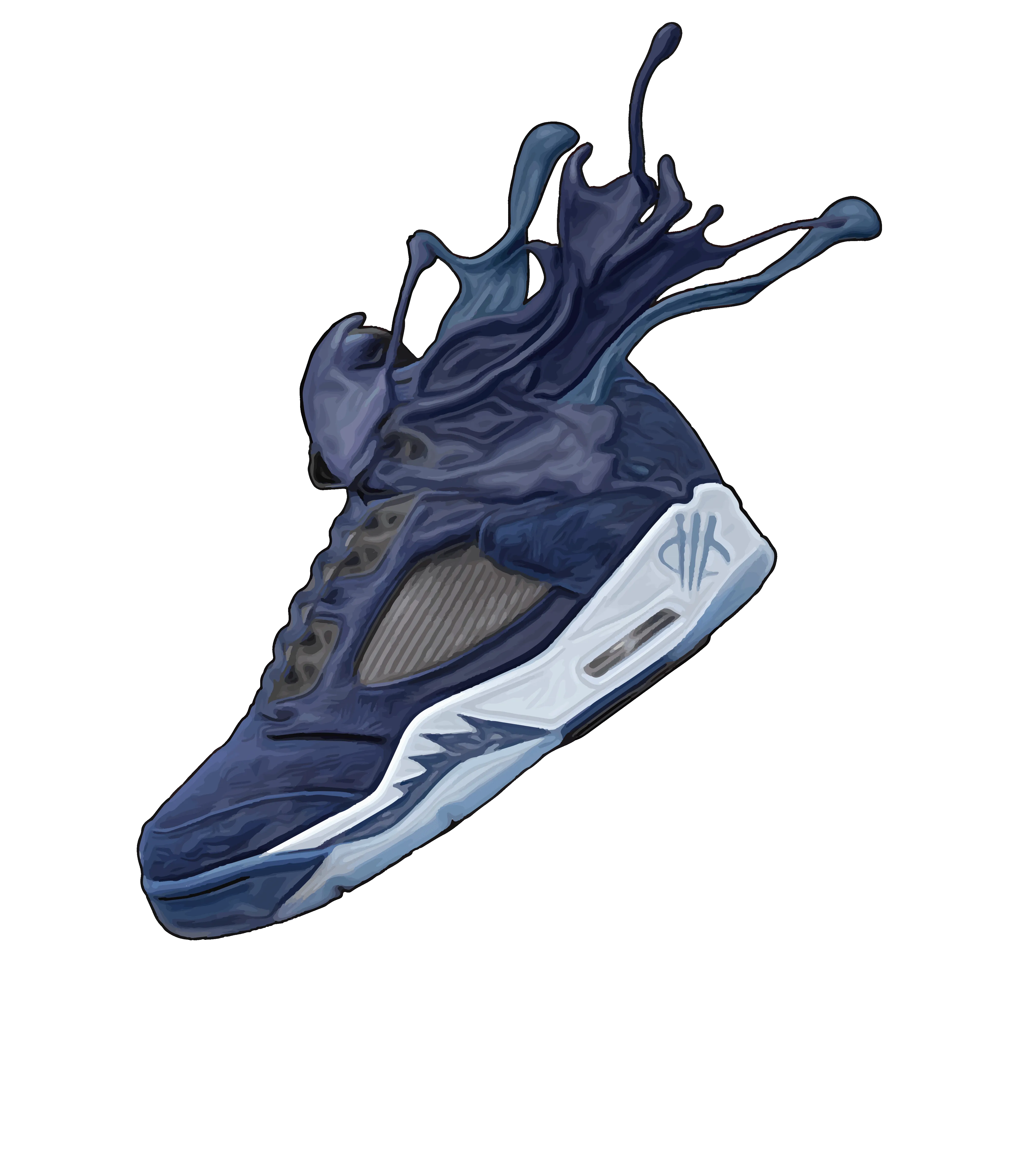 Air Jordan 5 “Georgetown” | illcurrency Black T-Shirt (SPLASH)