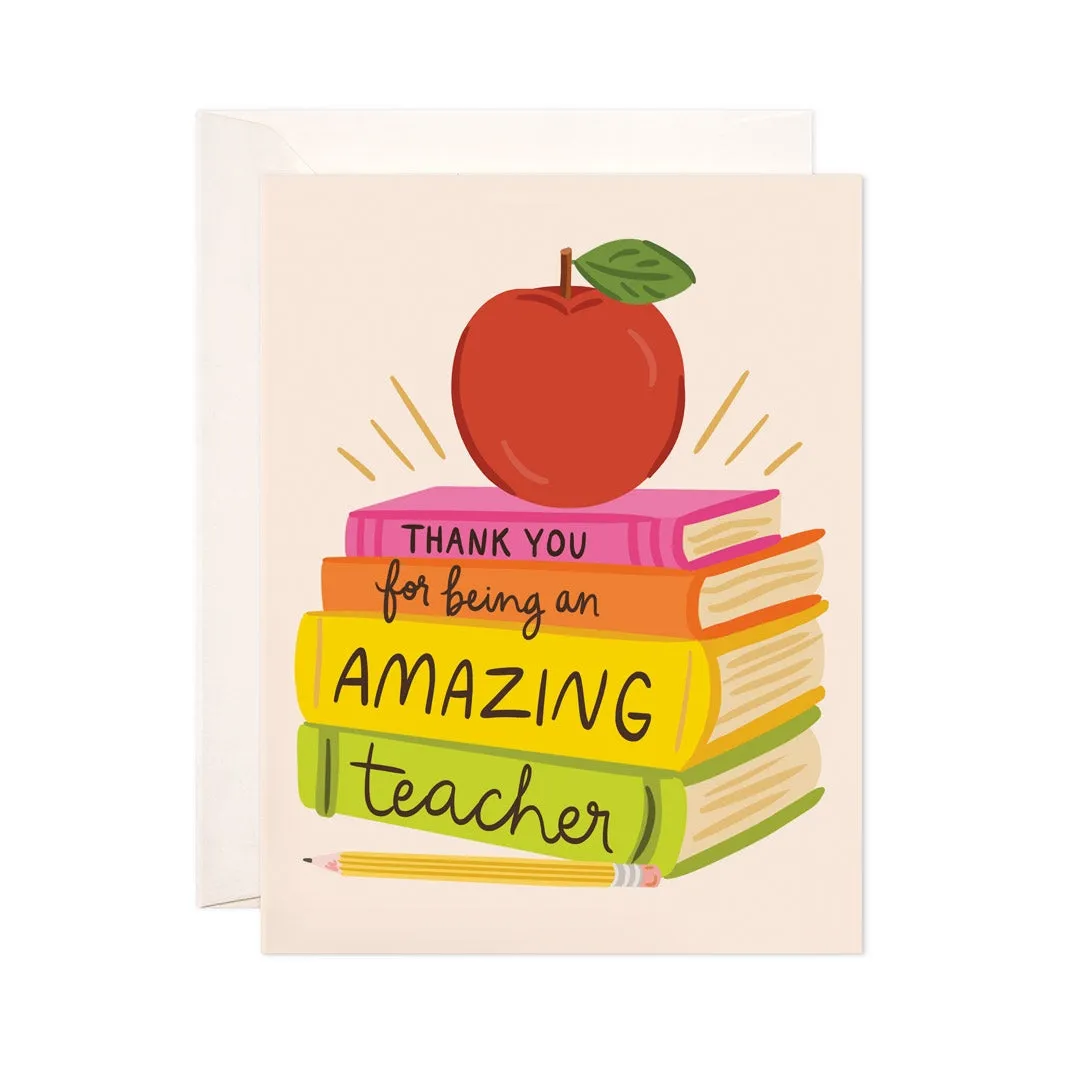 Amazing Teacher Bookstack Card