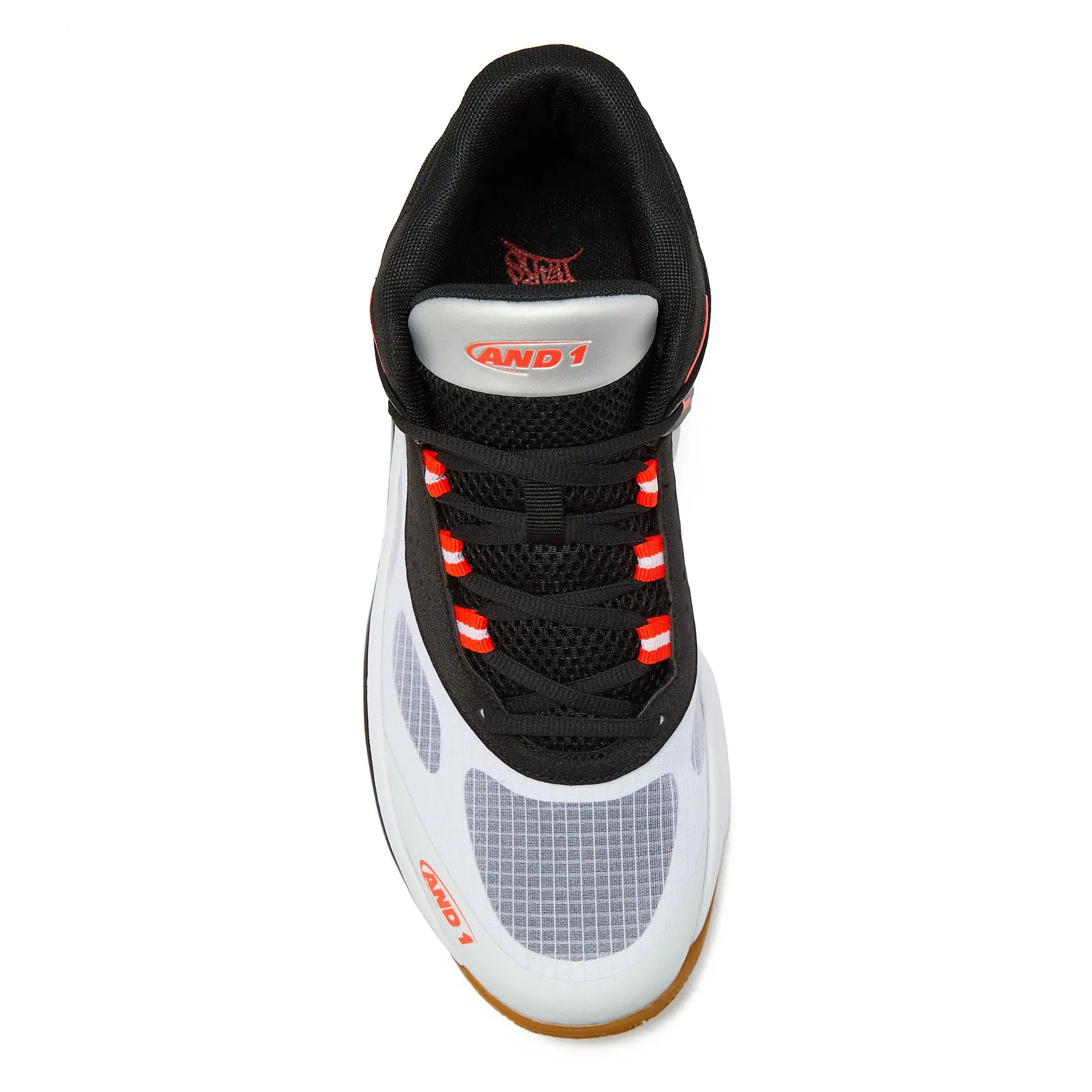 AND 1 MEN'S REVEL MID WHITE/BLACK BASKETBALL SHOES