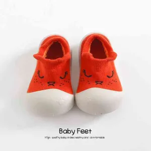 Animal Sock Shoes - Red Sleeping Cat