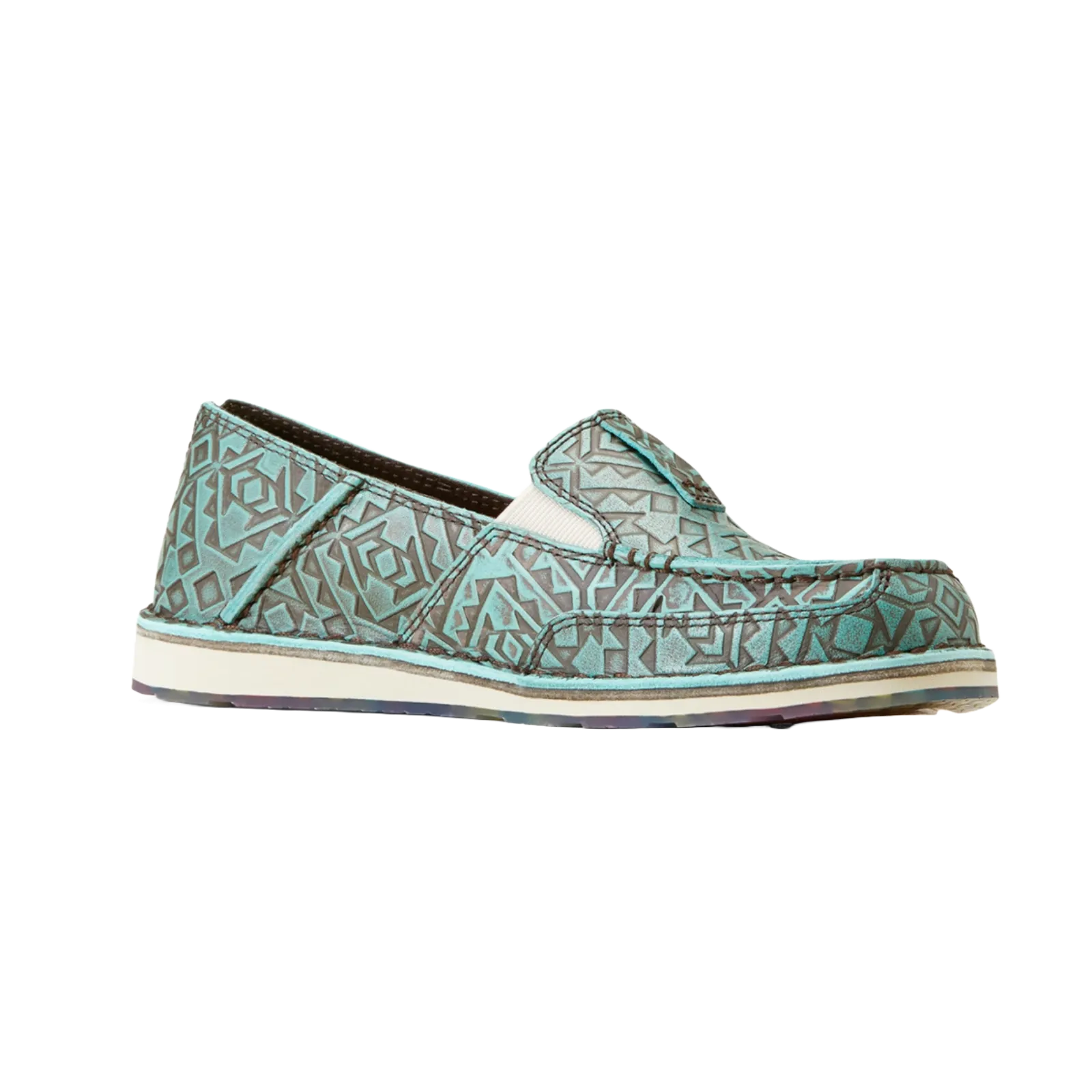 Ariat Ladies Cruiser Turquoise Blanket Emboss Slip On Shoes 10046921