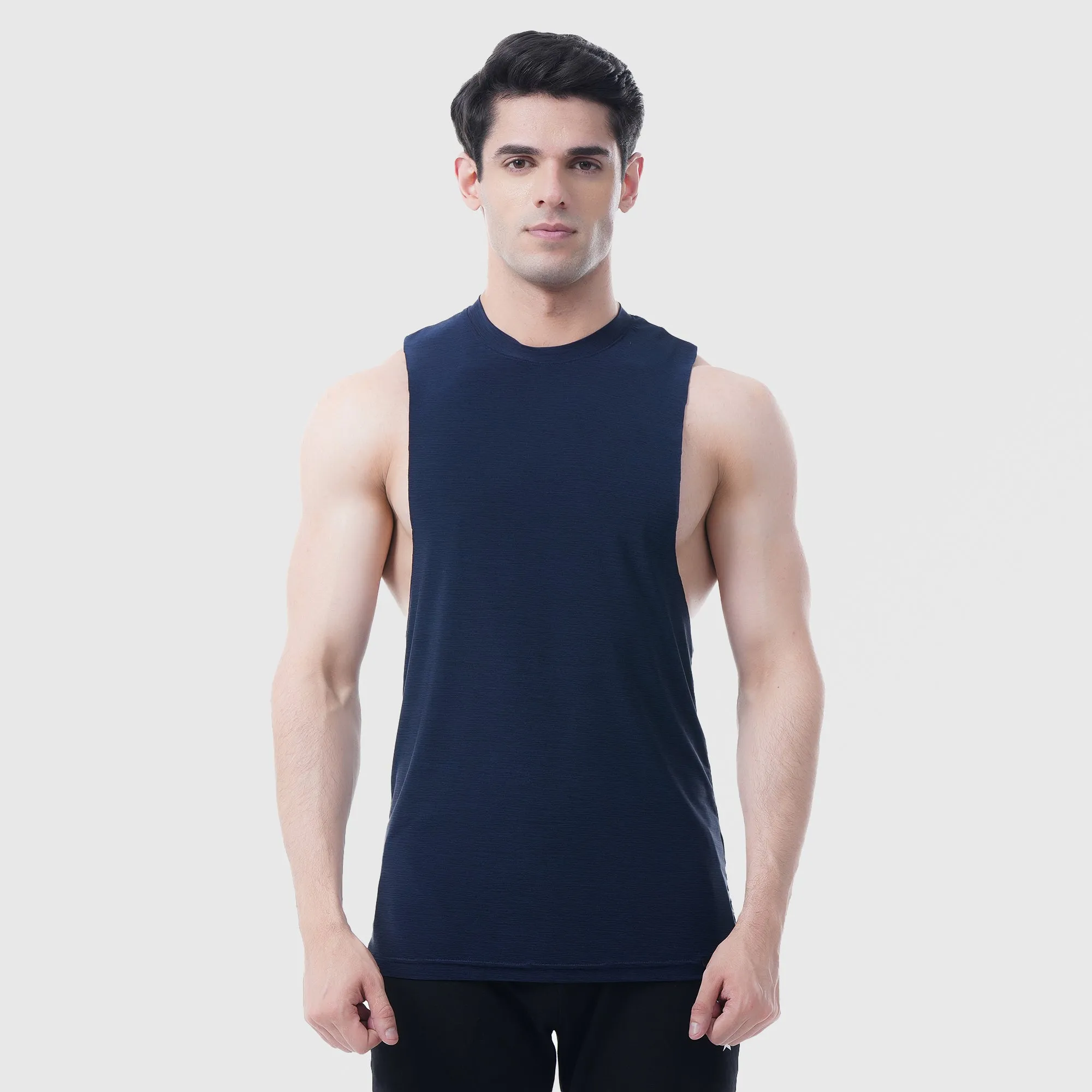 Athletic Drop Arm Tank (Navy)