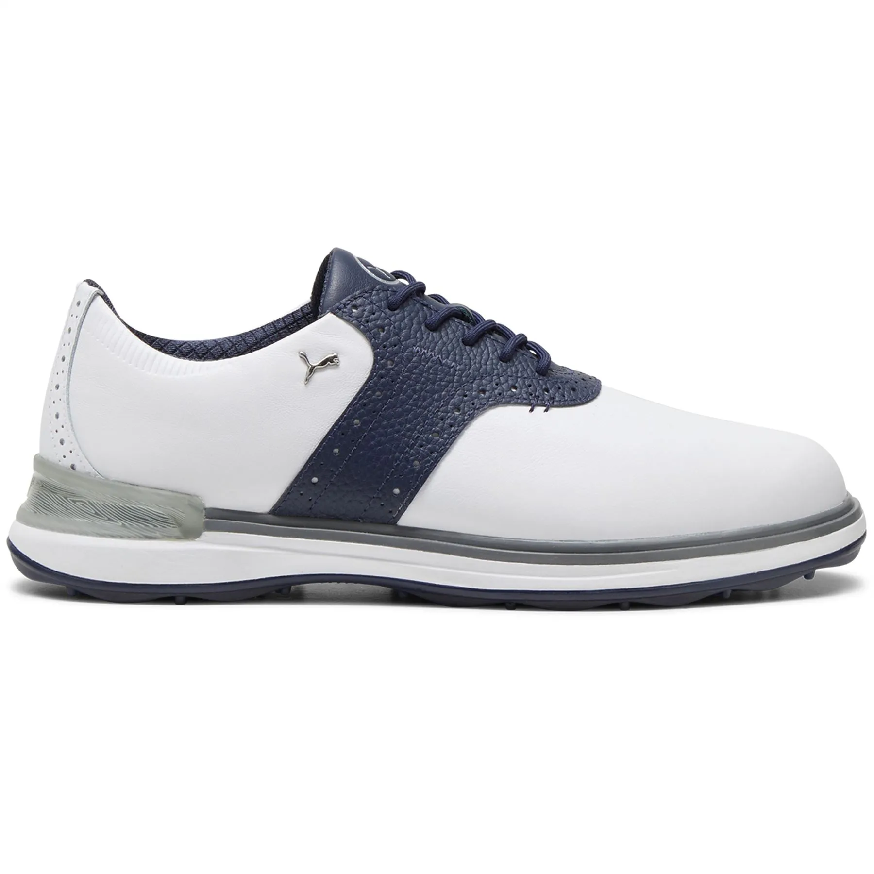 Avant Leather Spikeless Golf Shoes White/Navy - AW24