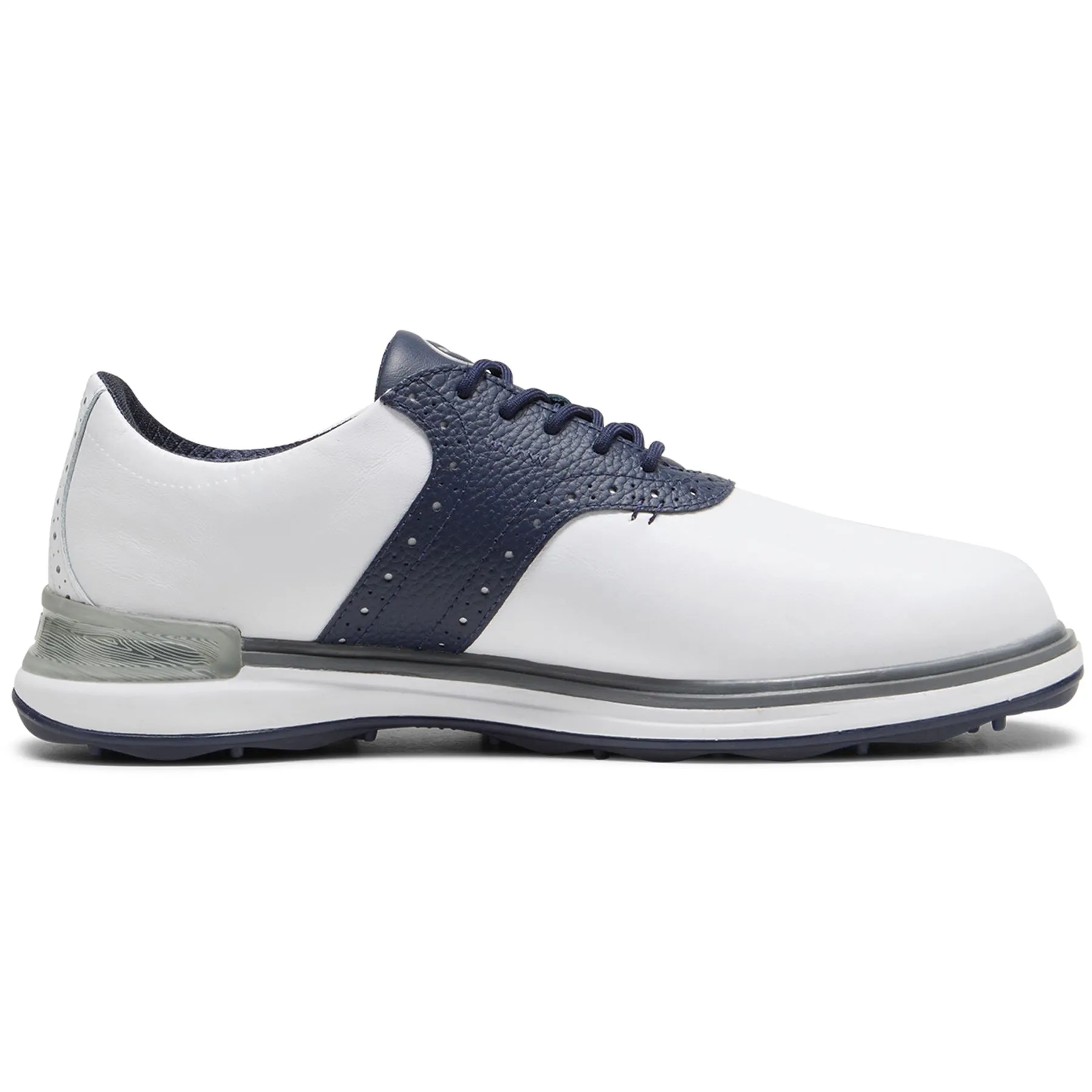 Avant Leather Spikeless Golf Shoes White/Navy - AW24