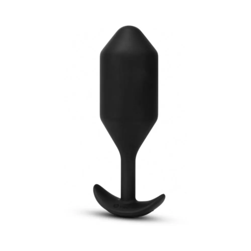 b-Vibe Vibrating Snug Plug 5 Rechargeable Weighted Silicone Anal Plug Black