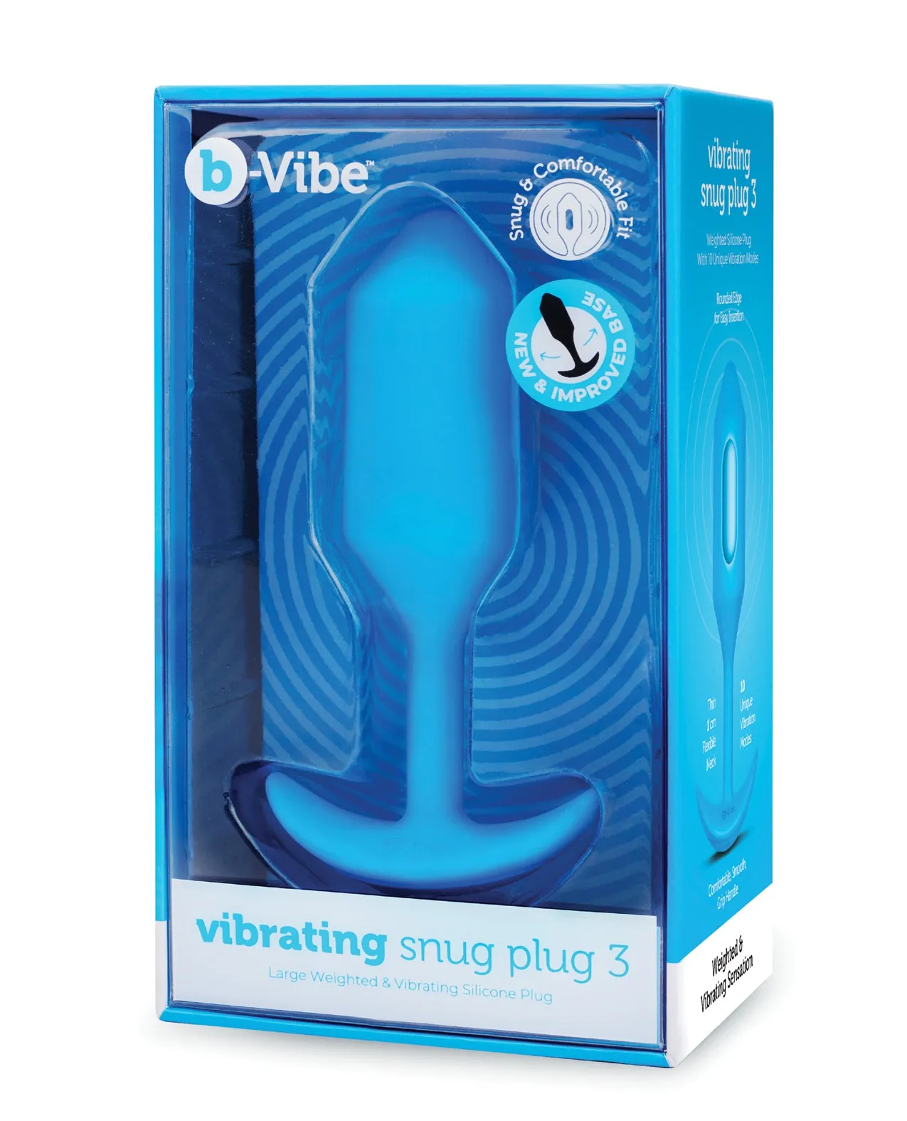 b-Vibe Vibrating Snug Plug - Blue Large