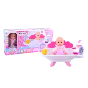 Baby Doll with Bathtub and Accessories