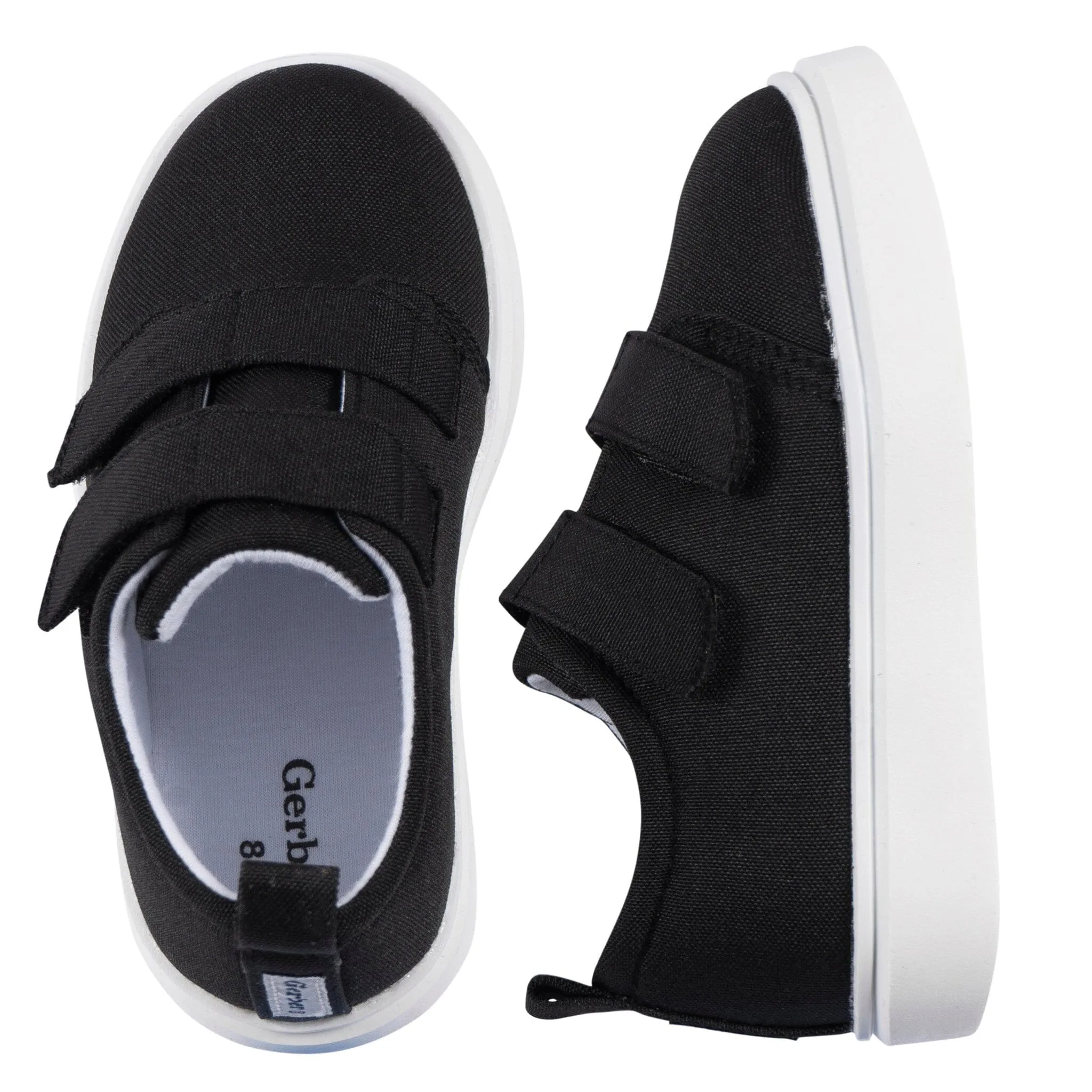 Baby Neutral Black Hook & Loop Sneaker