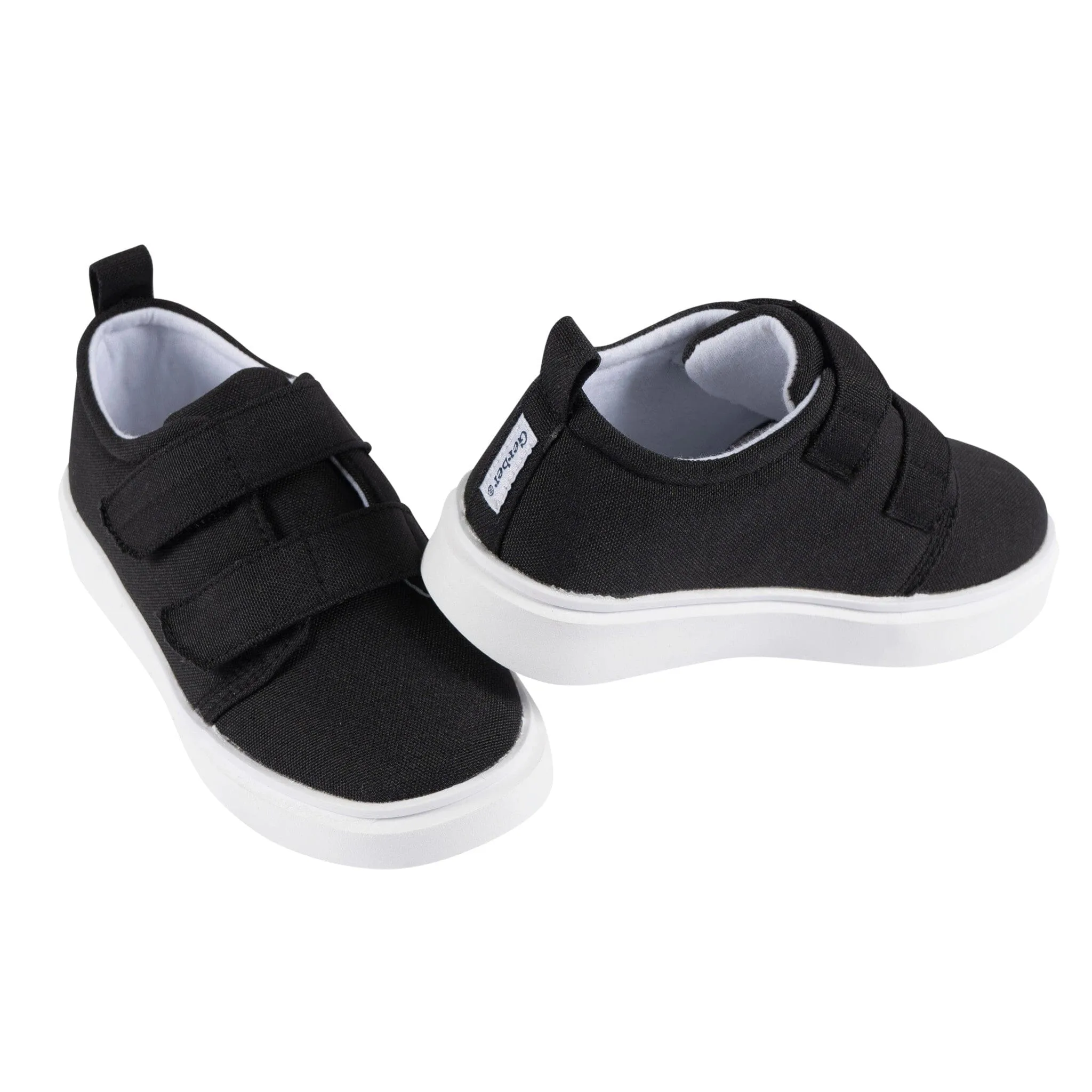 Baby Neutral Black Hook & Loop Sneaker