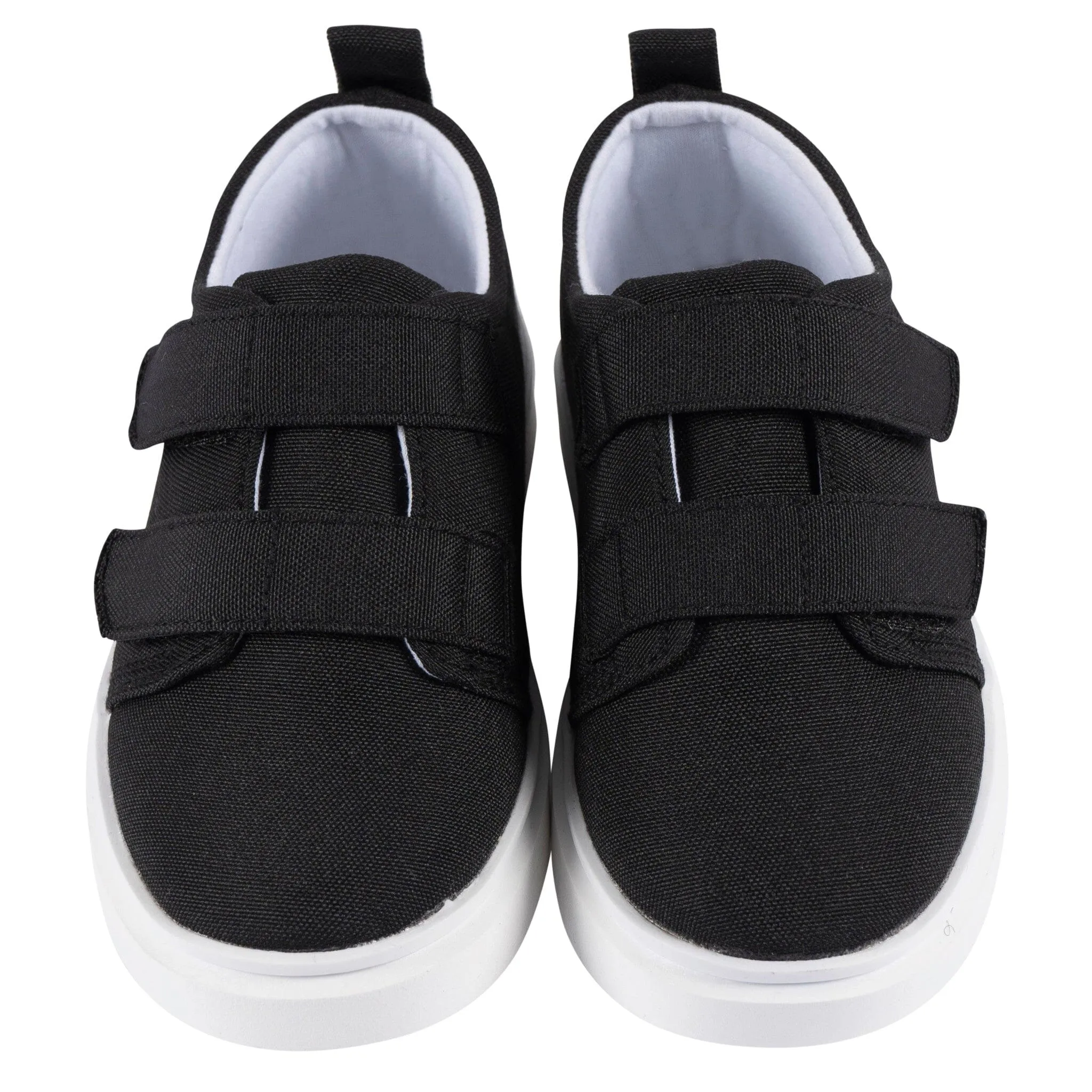 Baby Neutral Black Hook & Loop Sneaker