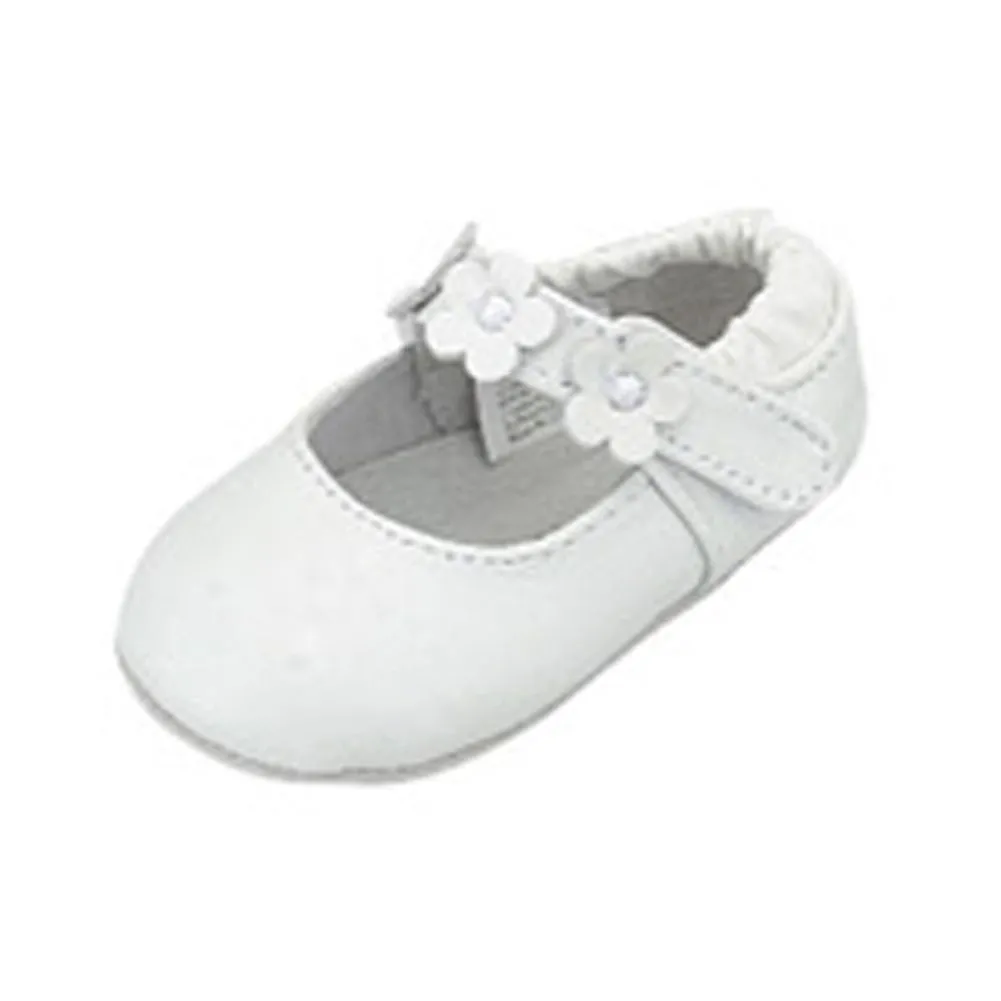 Baby Toddler Girls White Flower Ballerina Style Summer Shoes Size 0-5