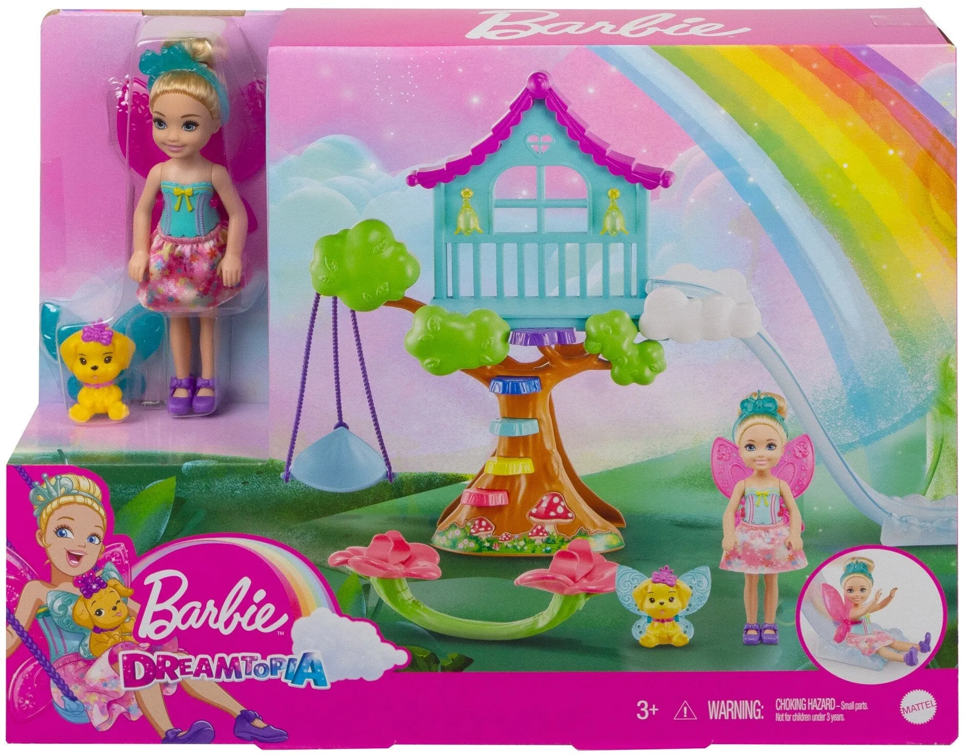 Barbie Dreamtopia Chelsea Fairy Doll and Fairytale Treehouse Playset