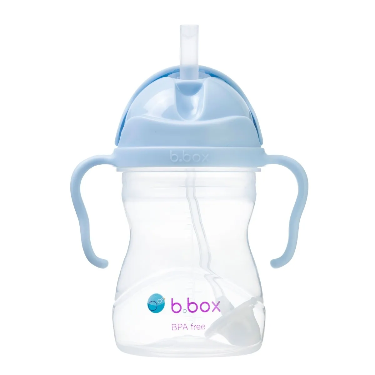 B.Box Weighted Straw Sippy Cup- Bubblegum Light Blue