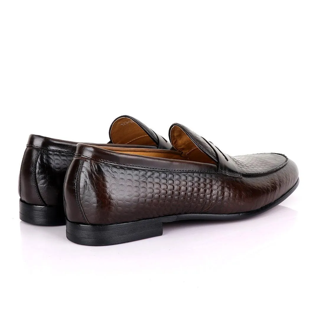 Berluti Crocodile Leather Men's Shoe-Coffee