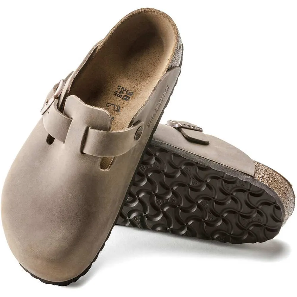 Birkenstock Boston Oiled Leather Clog - Tabacco Narrow