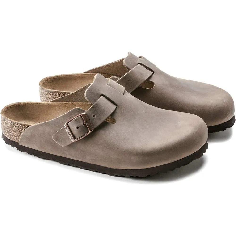 Birkenstock Boston Oiled Leather Clog - Tabacco Narrow