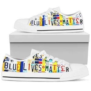 Blue Lives Matter - Low Top Shoes