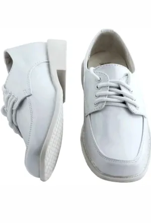 Boys White Shoes Patent Oxford S66