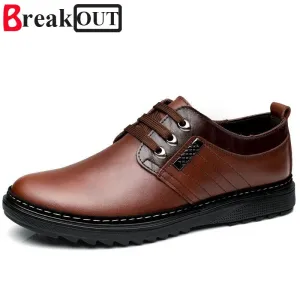 Break Out Men Shoes for Men Formal Shoes Genuine Leather Business Dress Shoes Breathable Spring Summer Men Oxfords