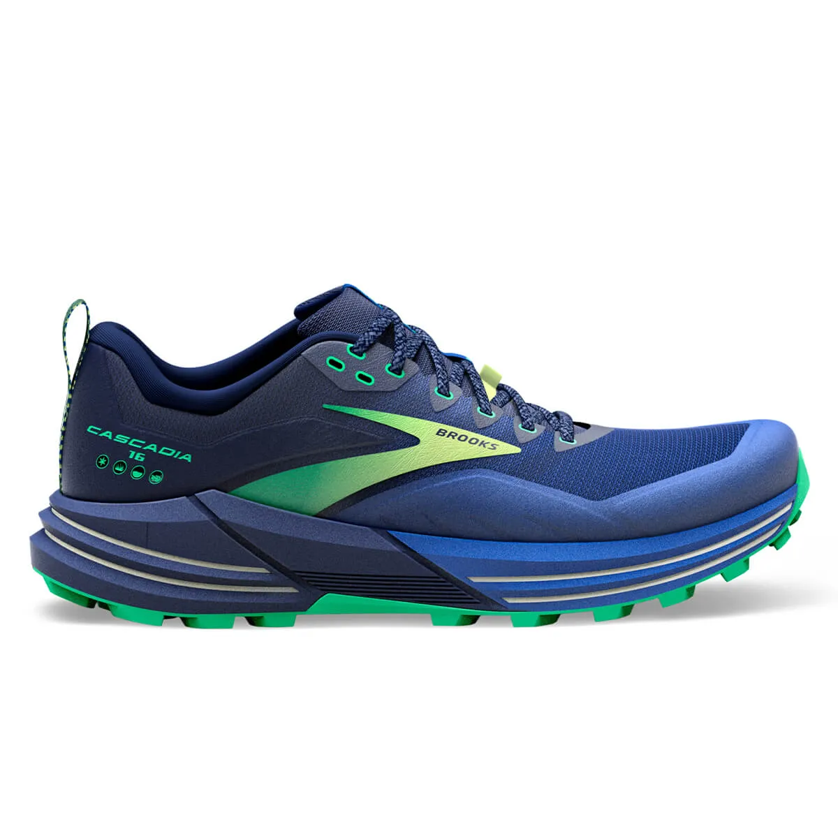 Brooks Cascadia 16 Mens | Blue/surf the Web/green