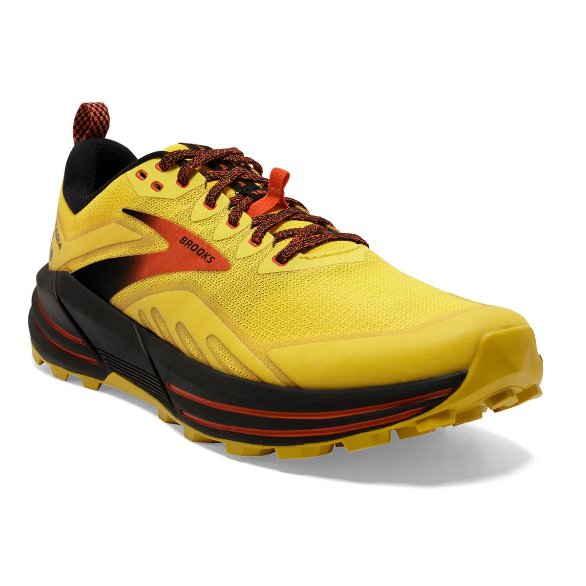 Brooks Cascadia 16 Mens | Yellow/black/grenadine