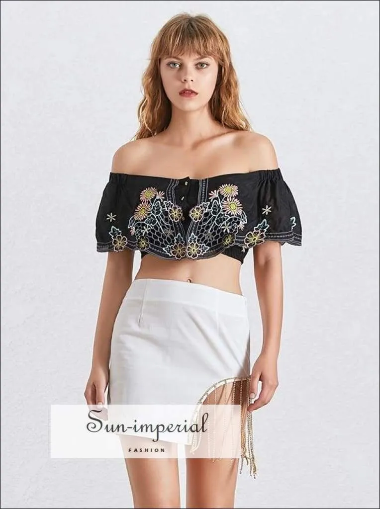 Butterfly top - Summer Short Length Women's Shirt off Shoulder Slash Neck Short Sleeve