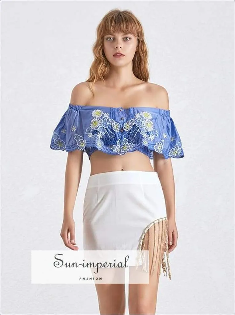 Butterfly top - Summer Short Length Women's Shirt off Shoulder Slash Neck Short Sleeve