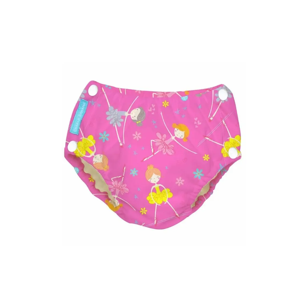 Charlie Banana Swim Diaper & Training Pants - Diva Ballerina Pink (L)