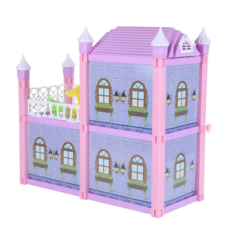 Children's Villa House Building Blocks Assembled House Children's Toys Play House Gorgeous Villa Princess House