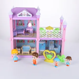 Children's Villa House Building Blocks Assembled House Children's Toys Play House Gorgeous Villa Princess House