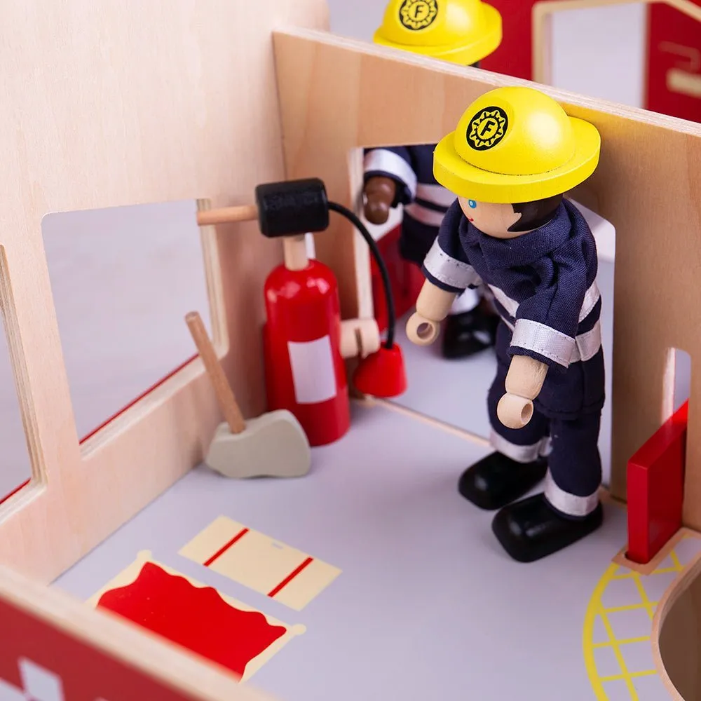 City Fire Station Toy Playset