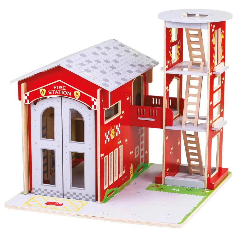 City Fire Station Toy Playset