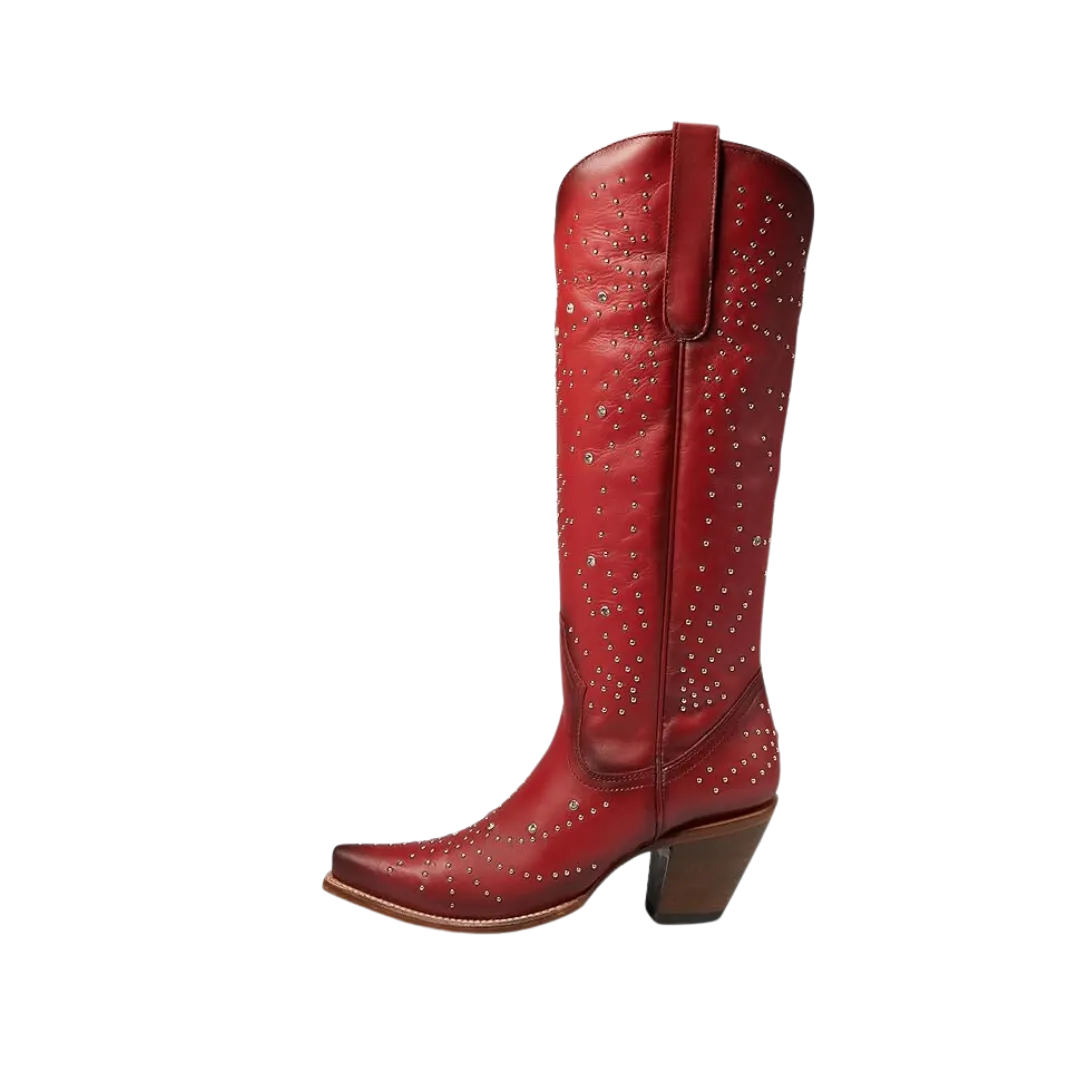 Corral Women's Crystals & Studs Sequence Red Boots