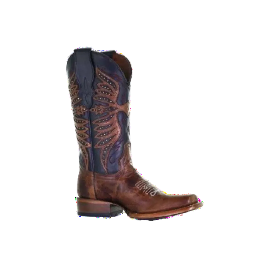 Corral Women's Embroidery & Studs Black & Brown Boots