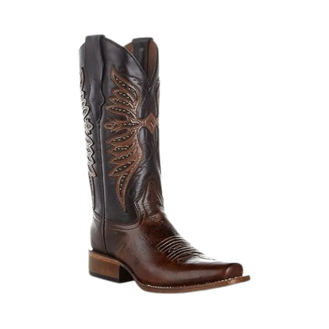 Corral Women's Embroidery & Studs Black & Brown Boots