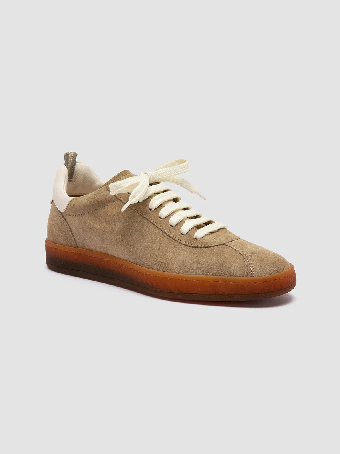 DESTINY 101 - Brown Leather and Suede Low Top Sneakers