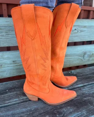 Dingo Women's Orange Thunder Road Snip Toe Cowgirl Boots DI597-OR