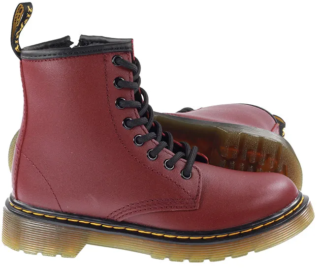 Dr Martens Shoes Infants 1460 Softy T Cherry Red